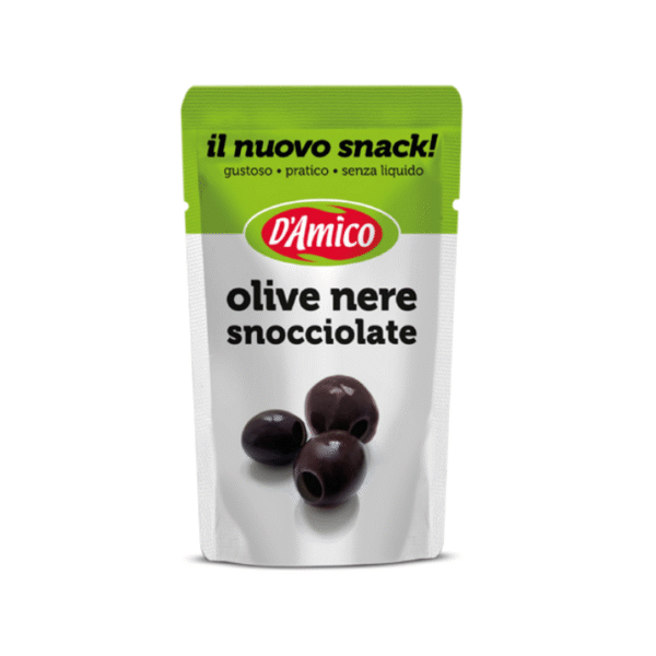 OLIVES NOIRES DÉNOYAUTÉES  SNACK - SANS LIQUIDE 75G