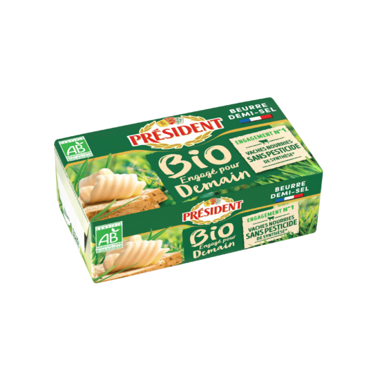 BEURRE BIO DEMI-SEL PLAQUTTE 250G